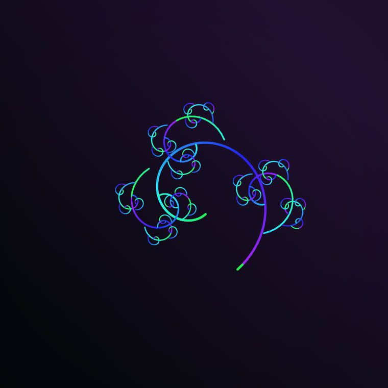 Recursive log spiral still 1