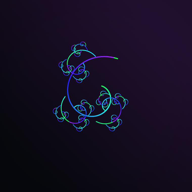 Recursive log spiral still 3