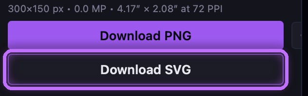 The Download SVG button highlighted in Spiralyst Lab's Export tab (for 2D fractal types)